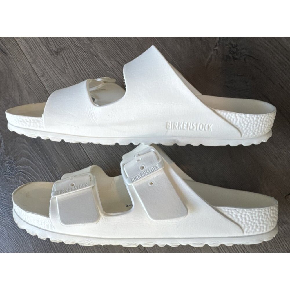 Birkenstock Arizona EVA White Sandals Womens 8 US 39 EU Slip On Comfort with Box - Picture 2 of 12
